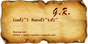 Gaál Renátó névjegykártya